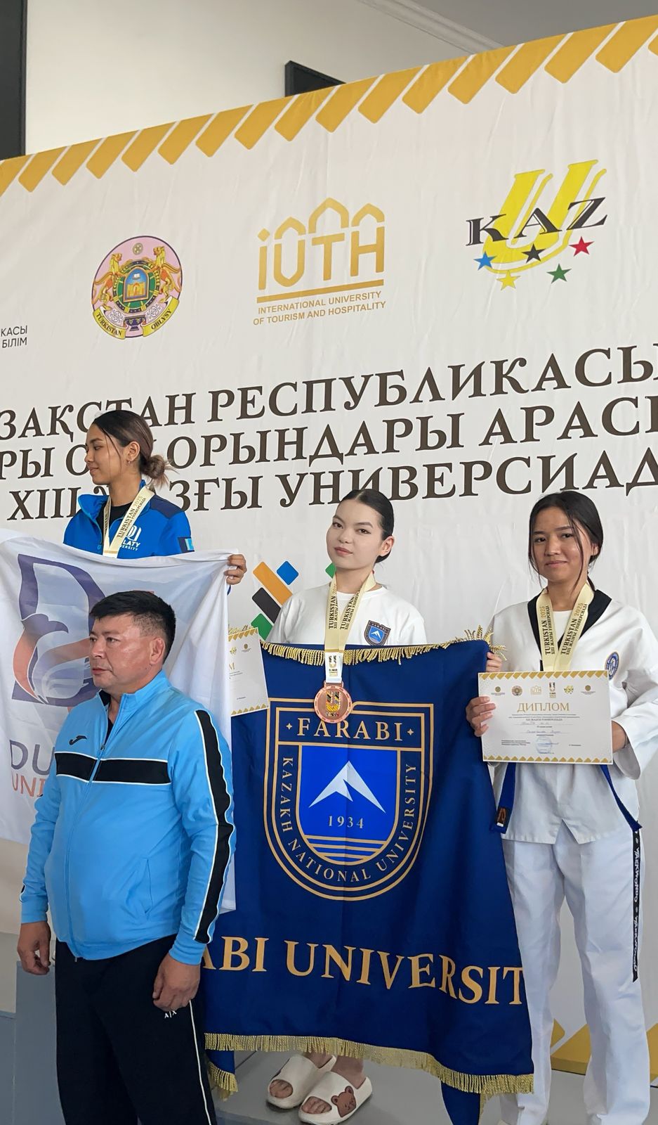 Zhenis Aikerim won second place in taekwondo at the 13th Summer Universiade