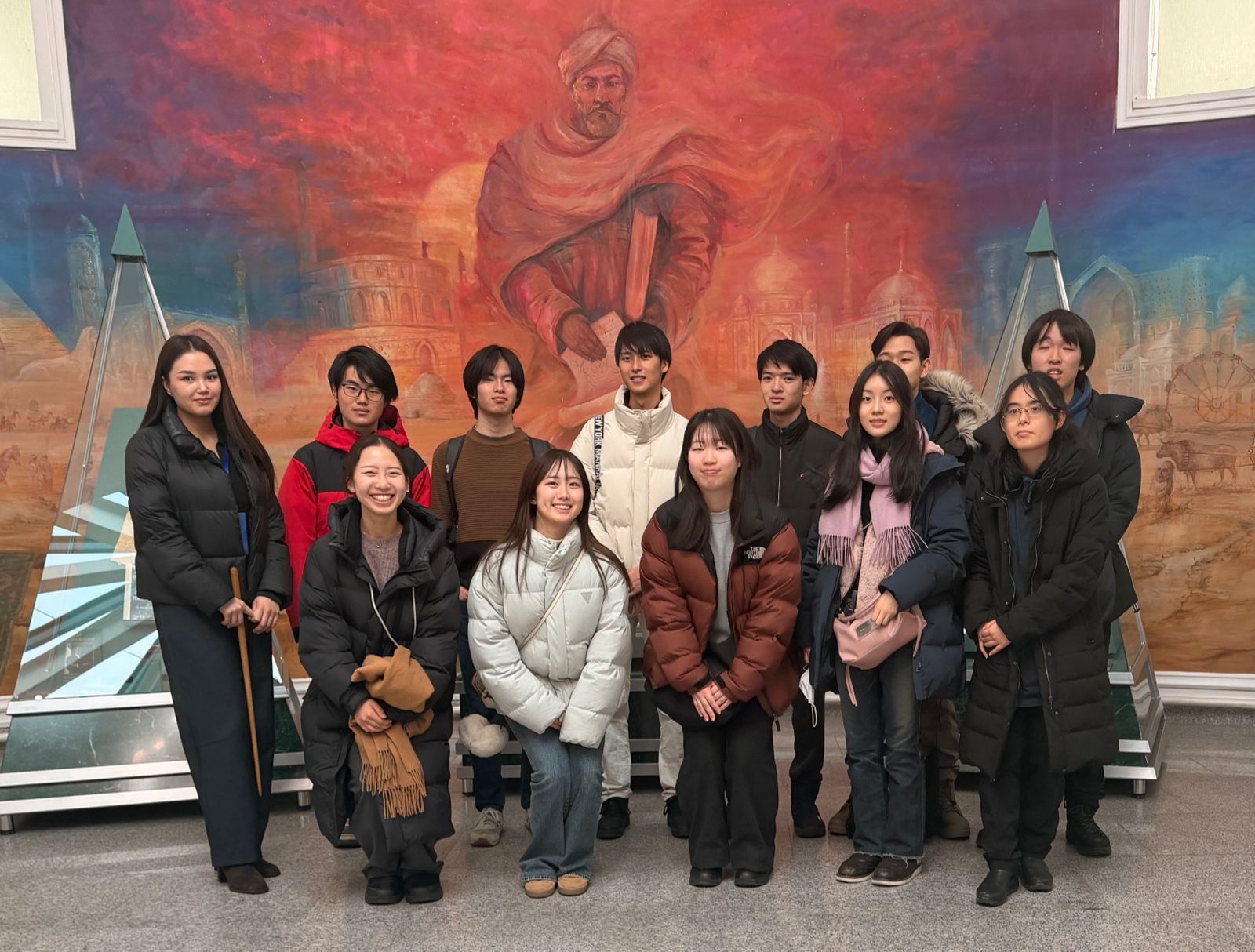 Students from Japan Visited the Museum of KazNU as Part of the “Winter School” Program