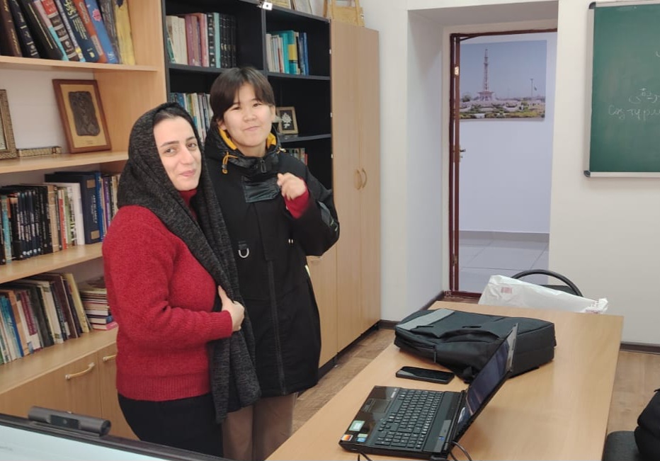 Foreign Lecturer Gifts a Laptop to Student