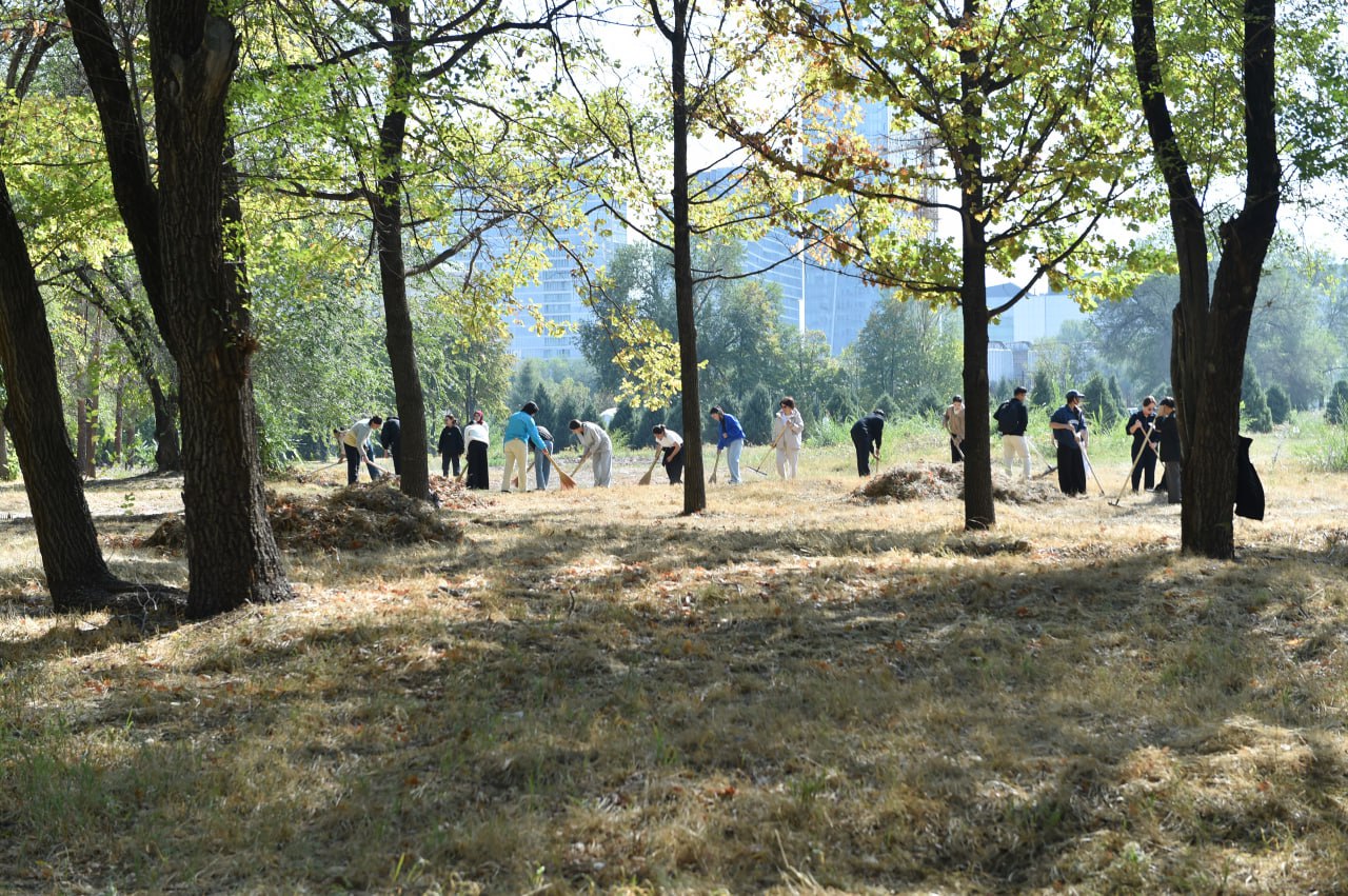 The "Clean Kazakhstan" campaign continues at the Al-Farabi Kazakh National University