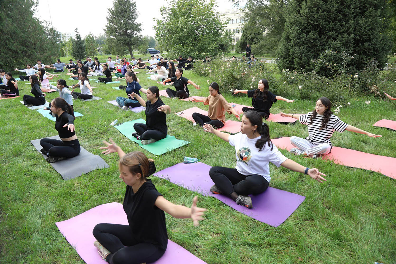 Yoga sessions were held in Al-Farabi KazNU