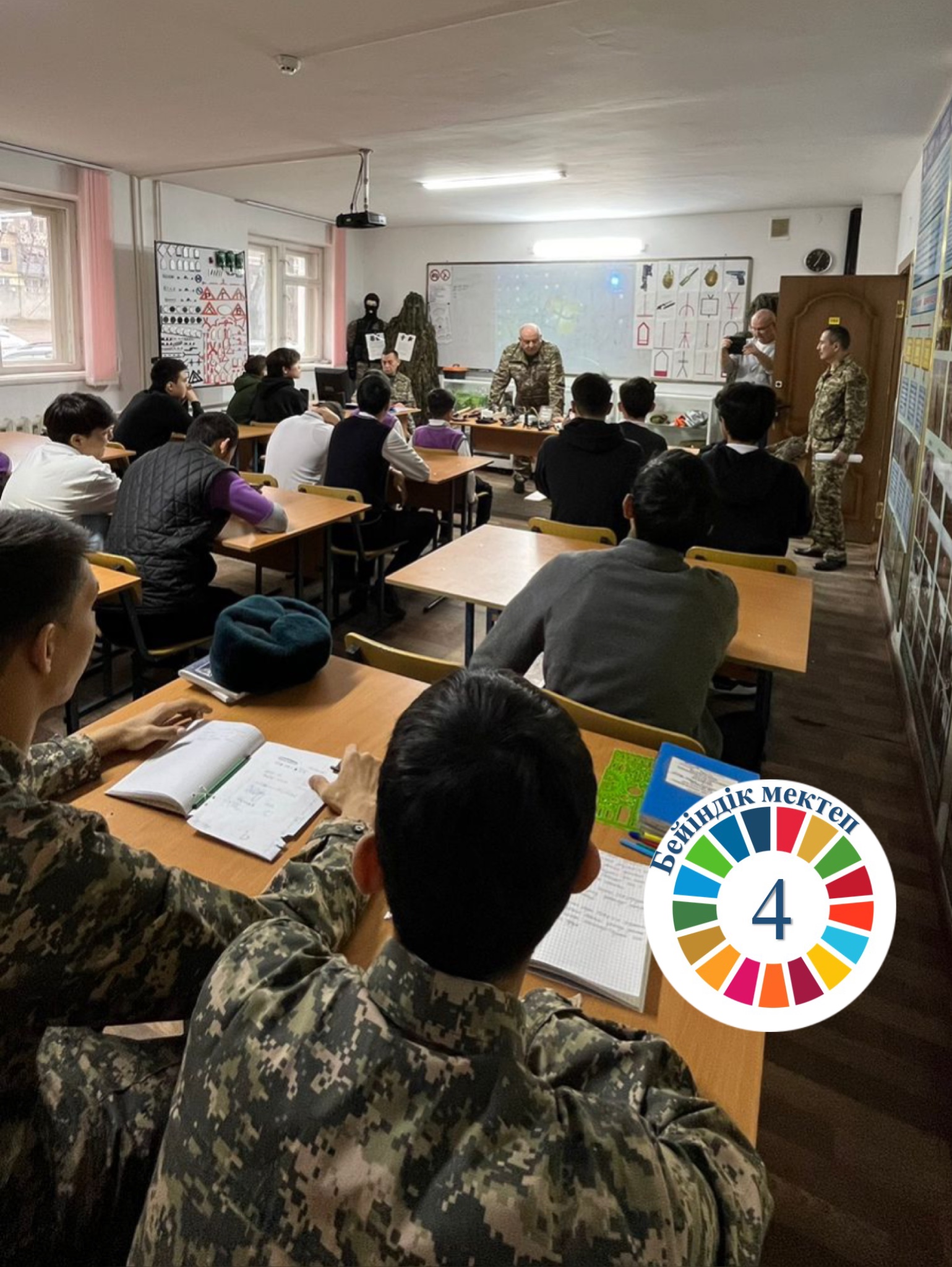 Pupils of the profile school visited the military department of the Al-Farabi Kazakh National University