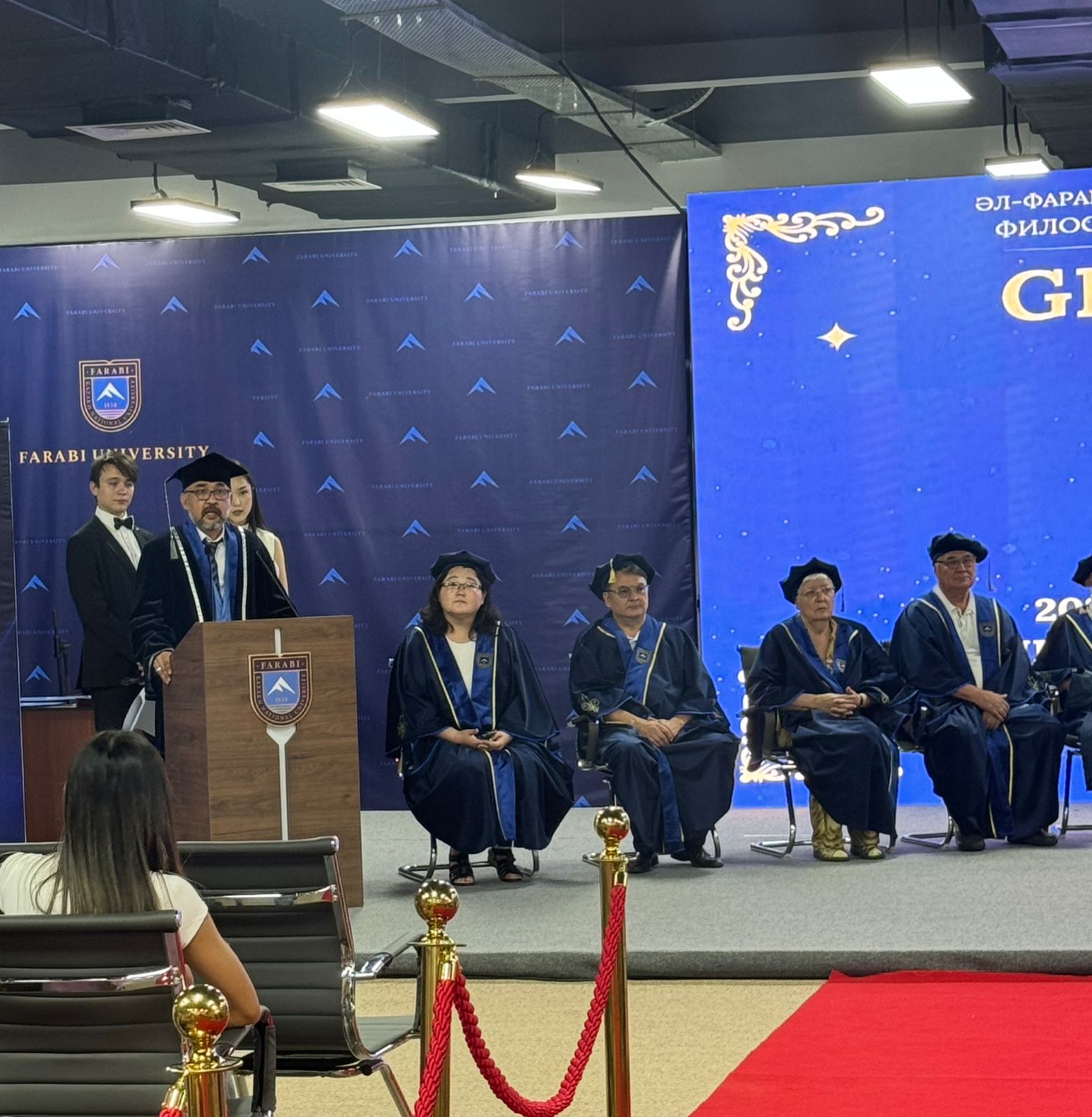 Presentation of diplomas to political science graduates