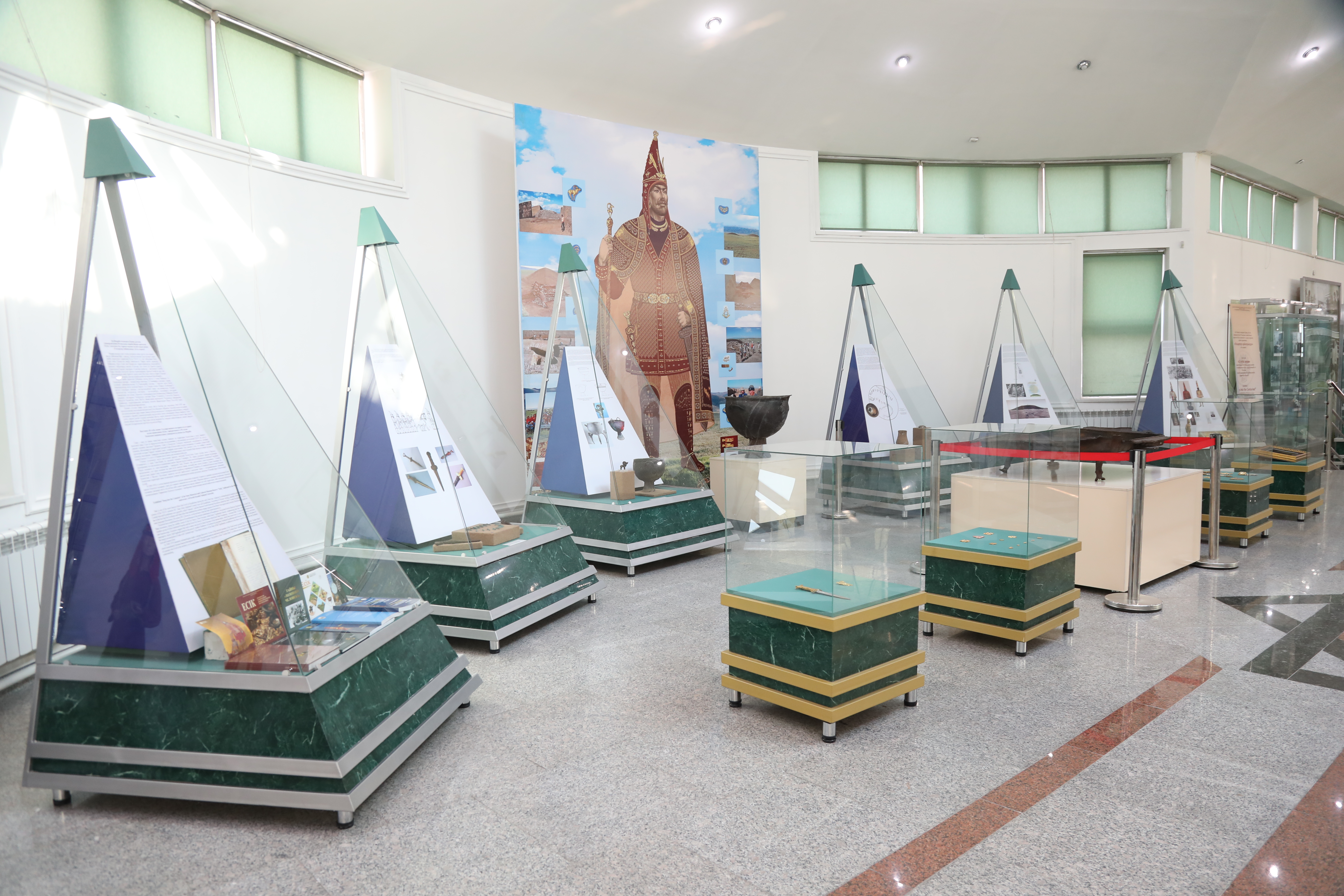 From February to March 2024, the exhibition "Depth of Centuries" of the State Historical and Cultural Museum-Reserve of the Esik, dedicated to the 90th anniversary of the University, was held at the Museum of the al-Farabi Kazakh National University