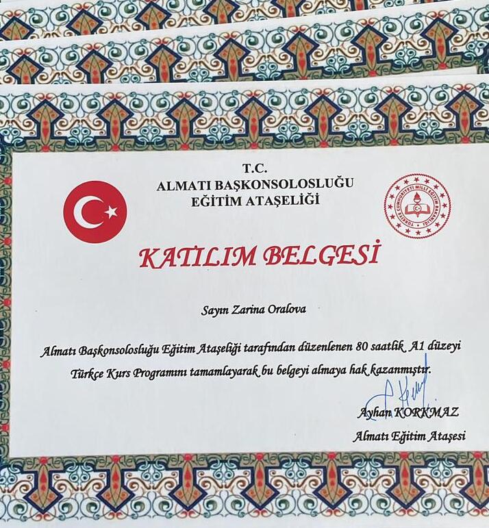 Turkish Language Course Successfully Completed