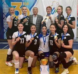 Women's volleyball team of KazNU - Champions. 2021