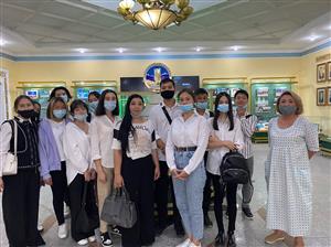 Students of the 1st Year of the Al-Farabi Kazakh National University Kaznu campus tour