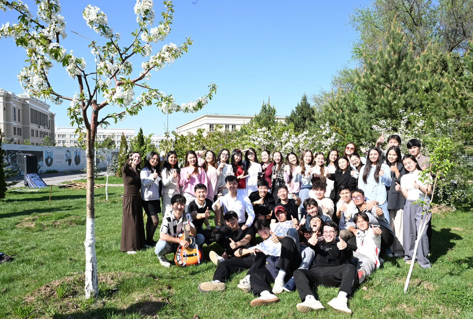 The art residency titled “KazNU Sakura: A Spring Filled with Emotions” was organized