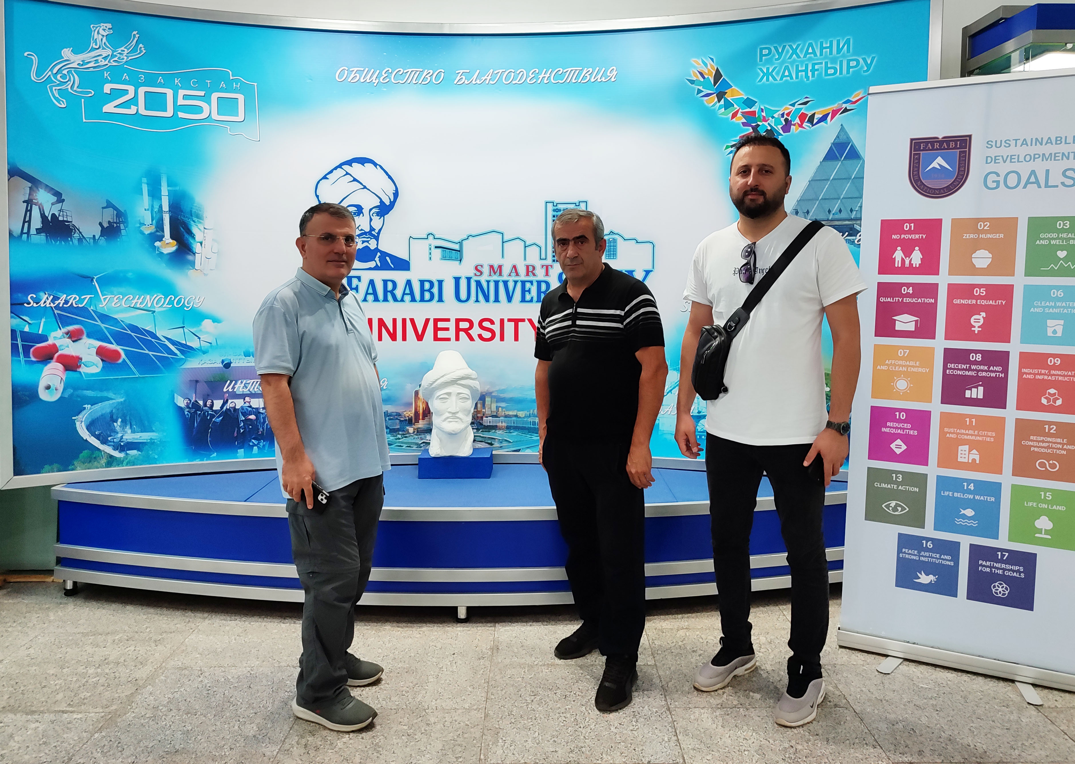 A group of Turkish citizens traveling in the southern capital of Almaty visited the university museum.