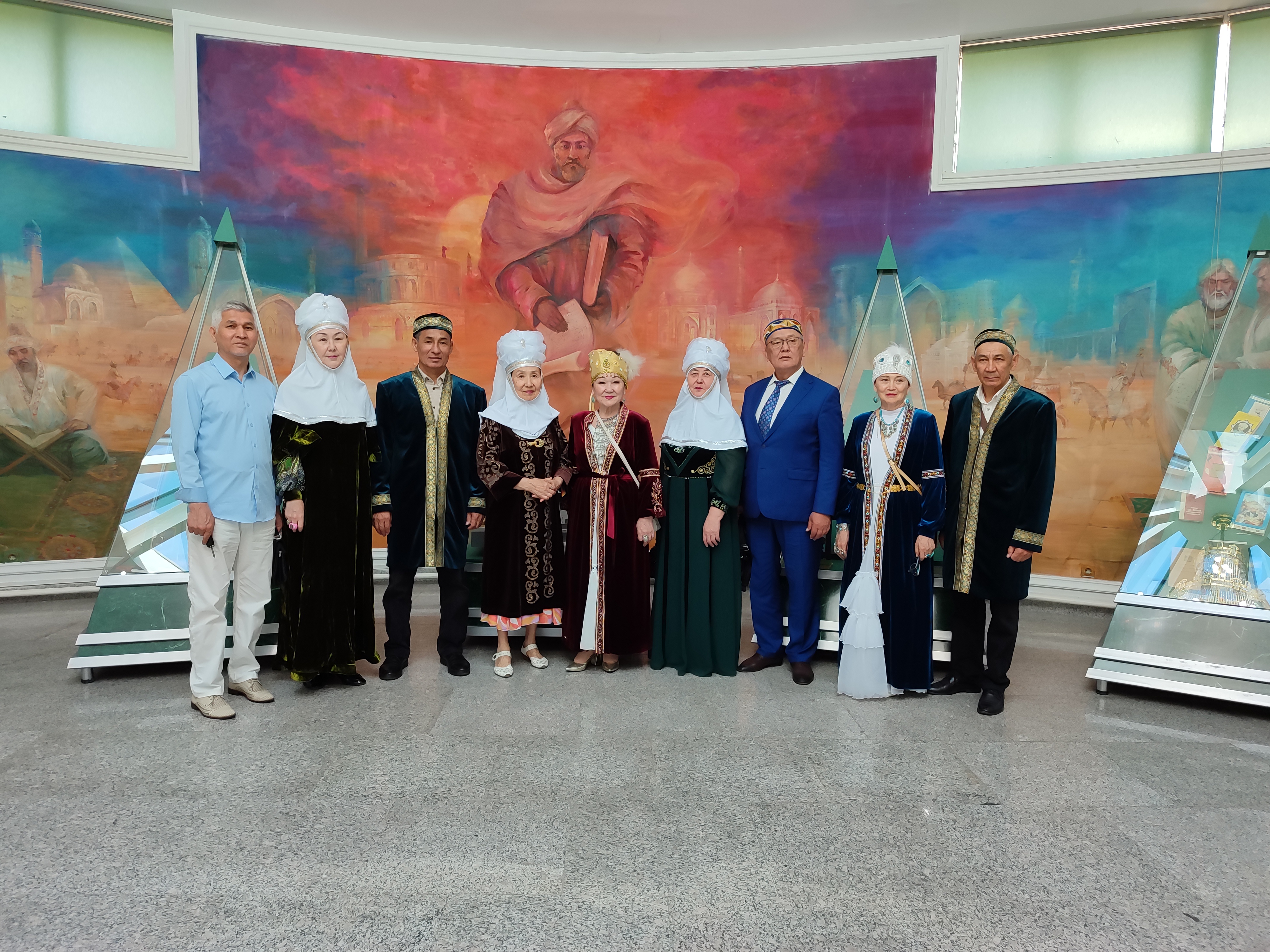 The ensemble of veterans "ADEMI", organized at the Center for Active Longevity of Astana in the museum of KazNU