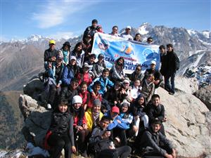 CLIMBING TO THE PEAK OF  KUMBEL   (3200 M  ASL)