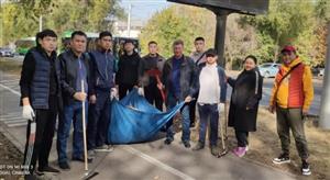 Cleaning day at Al-Farabi Kazakh National University