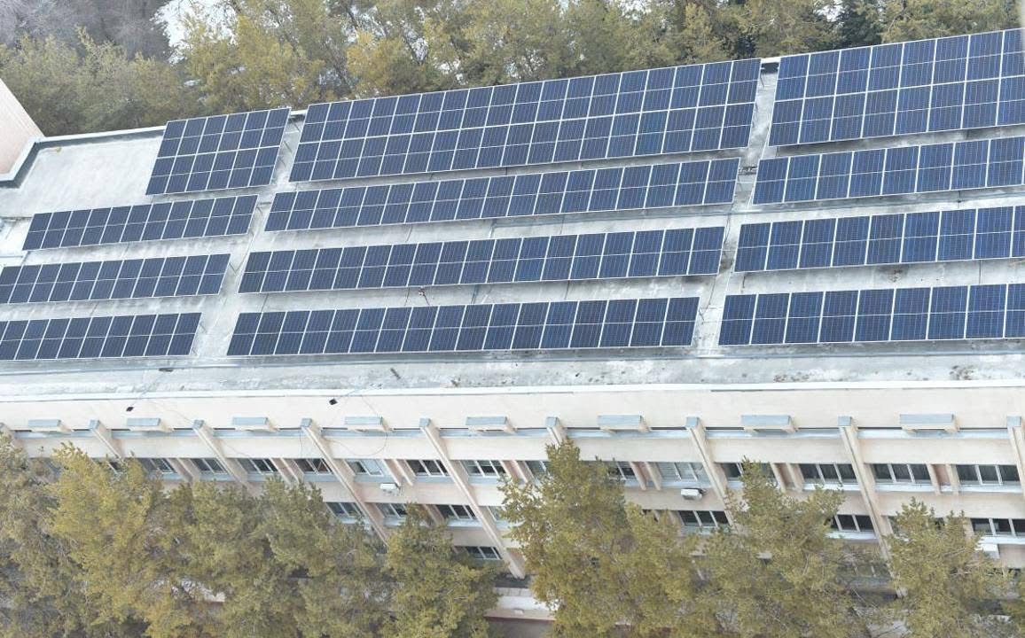 Solar panels have also been installed on the roof of the Faculty of Journalism