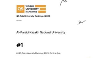 KazNU is recognized as the first university in the rating "QS Asia University Rankings 2023: Central Asia"