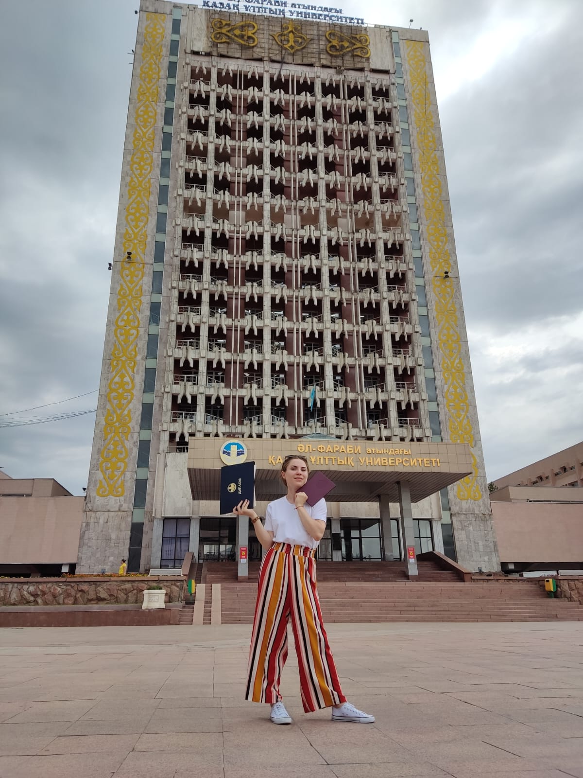 Angeline Beuzova received two diplomas: a Master's degree in Economics with a specialization in Marketing from KazNU and a Master's degree in Management from Peoples' Friendship University of Russia.