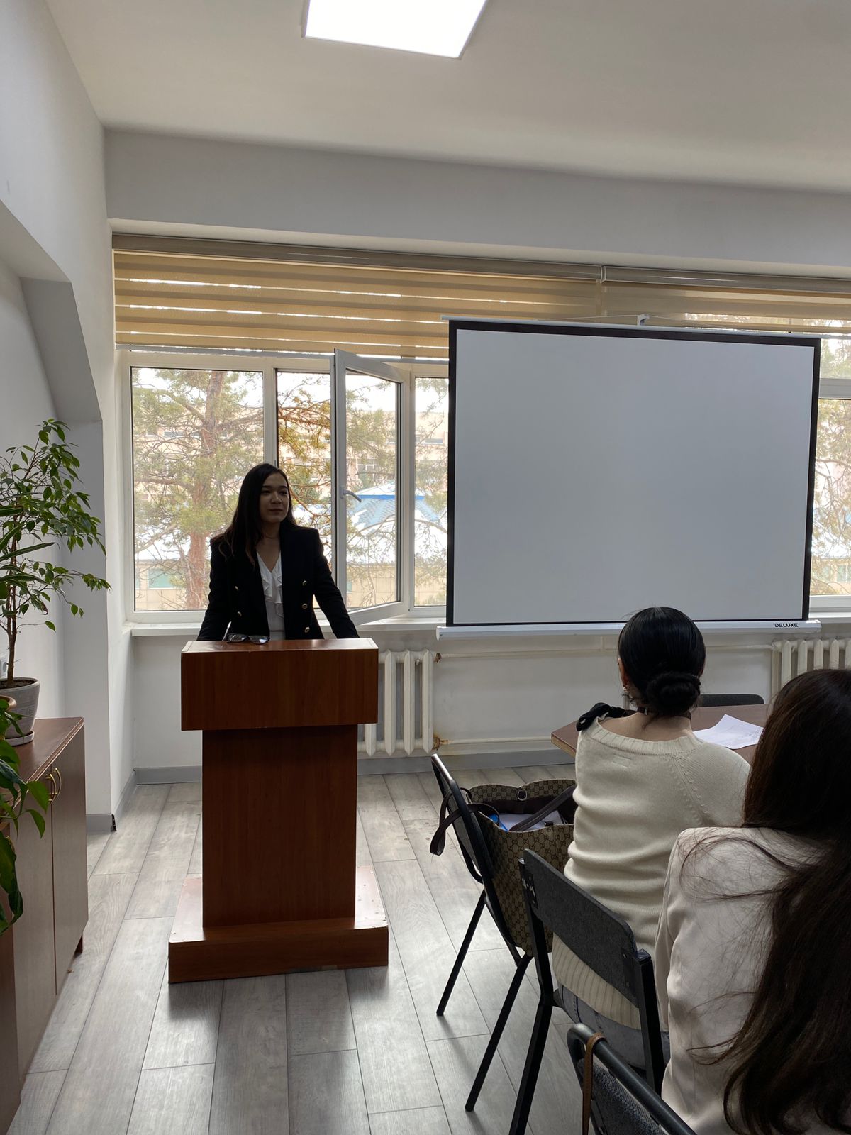 On March 14, 2024, at the Department of Civil Law, Civil Procedure and Labor Law, a scientific seminar was held on the topic: “Property rights and its protection in the field of law” within the framework of the implementation of the UN SDGs (16.3 Promote the rule of law at the national and international levels and ensure for all  equal access to justice).  The speaker was a 1st year master's student, Khangeldina Zaure.  The scientific seminar and discussion was headed by the head of the Departme