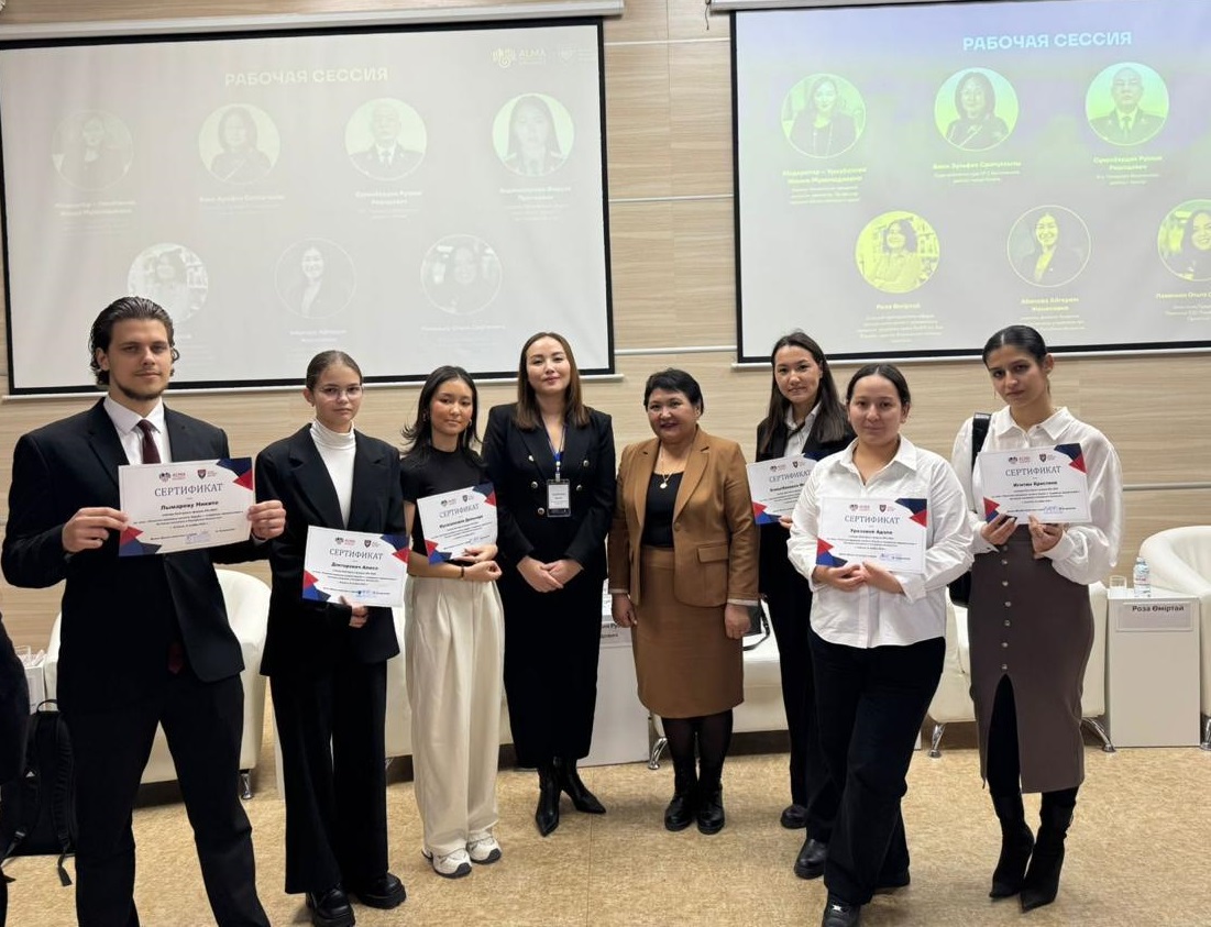 Аs part of the implementation of SDG 5 "Gender Equality", students of the OP "International Law" of Al-Farabi Kazakh National University, together with teacher Tusupova A.Zh., took part in the Annual SPL Forum on the topic: "Political and legal aspects of combating gender inequality and domestic violence in the Republic of Kazakhstan" conducted by ALMAU (Almaty Management University)