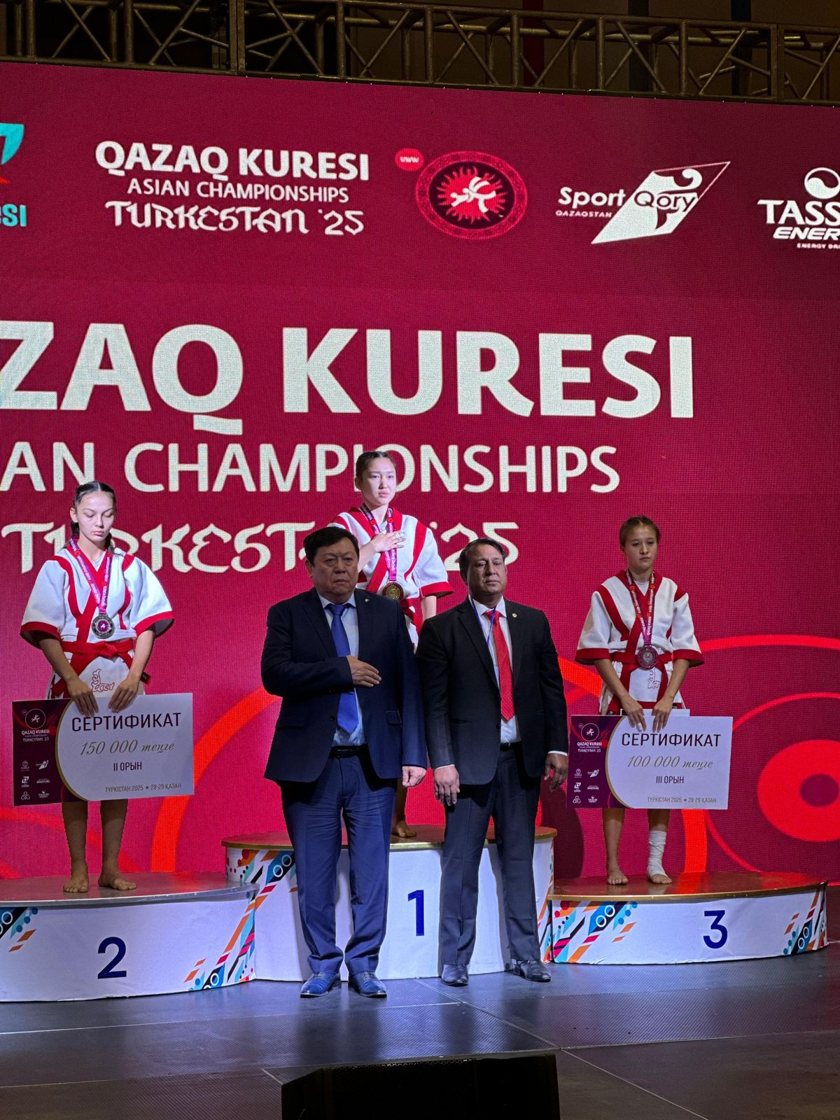 Хасенқызы Айдана заняла I место в Чемпионате Азии по казахской борьбе