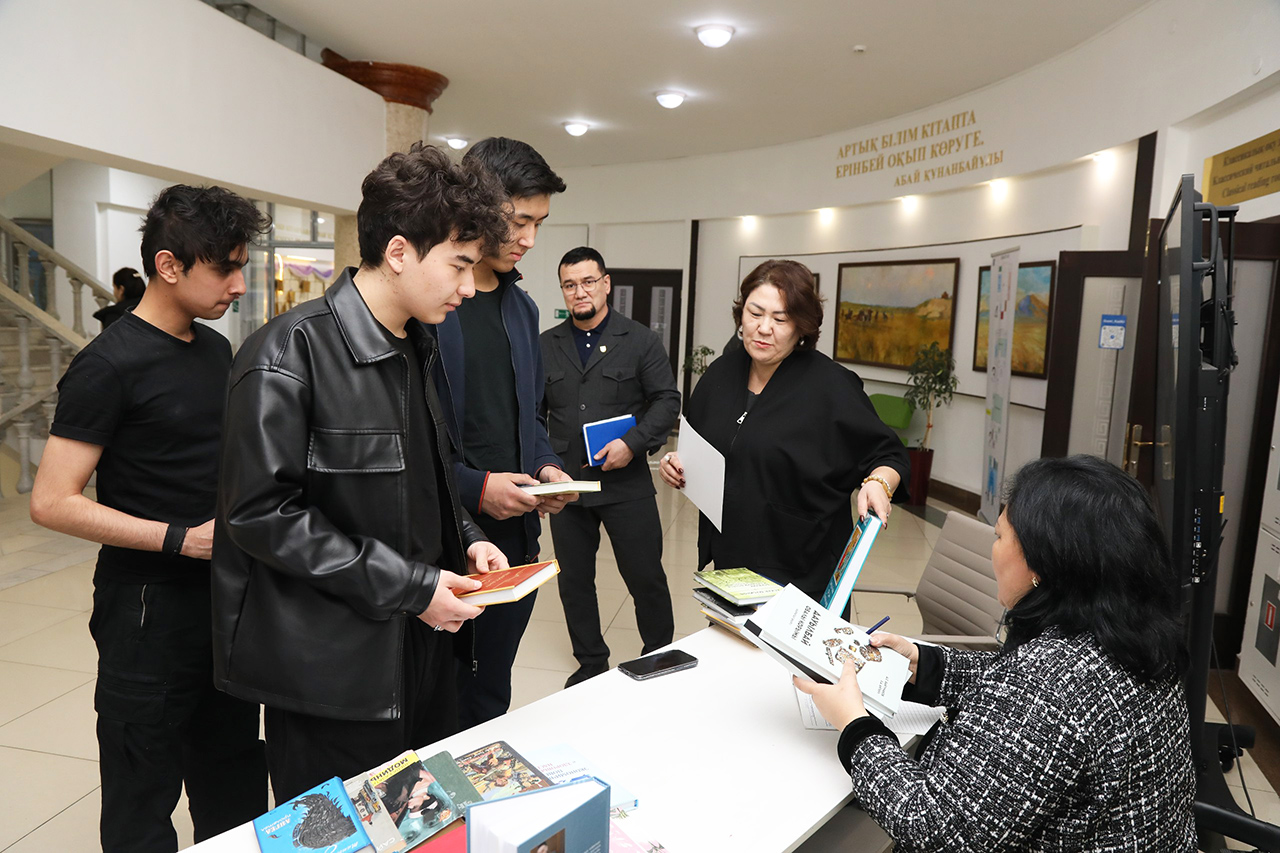 The "Give a book to the Library" campaign was held in the Farabi Library