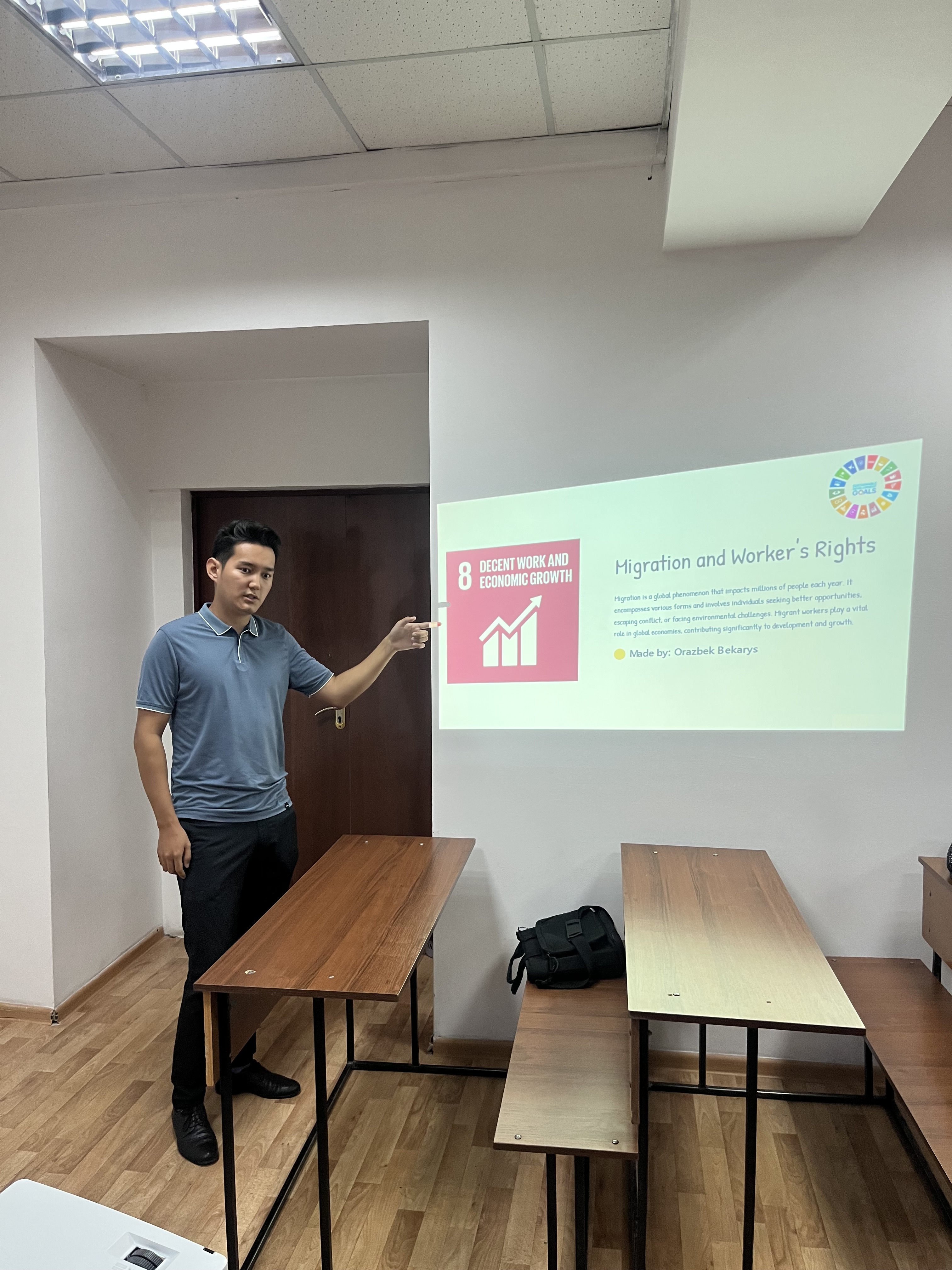 SDG 8 (Decent Work and Economic Growth) - Migration and Workers' Rights.