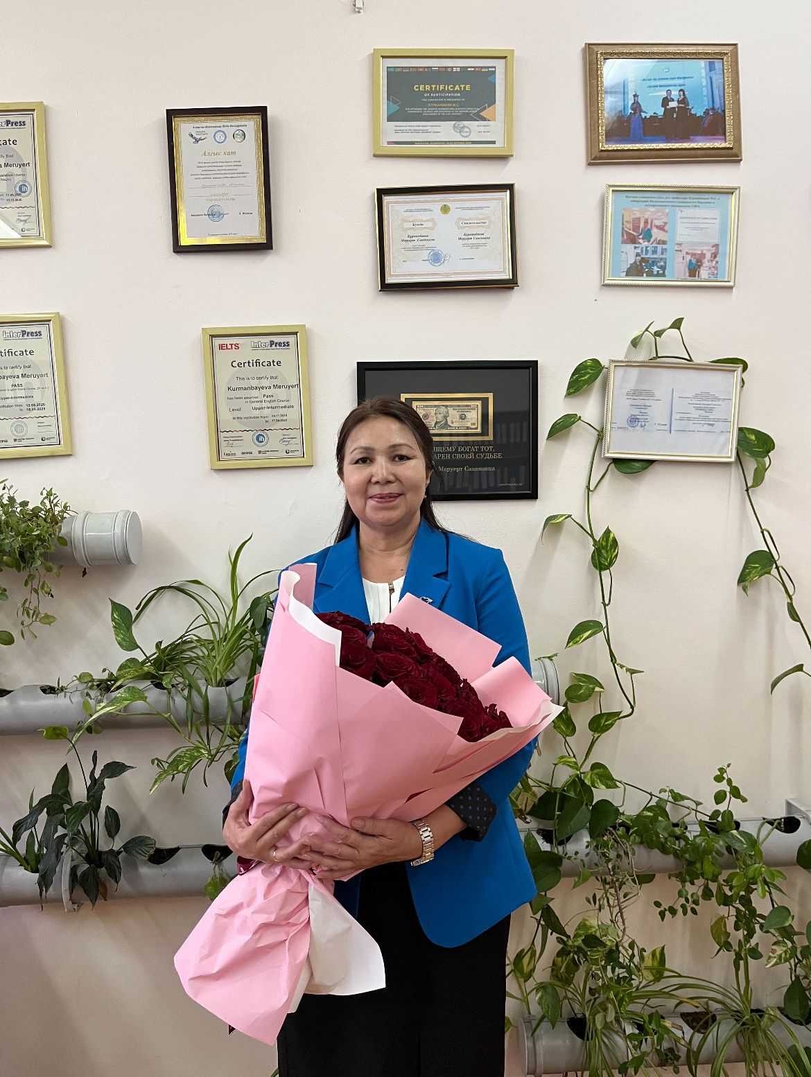 LAUREATE OF THE STATE SCIENTIFIC SCHOLARSHIP - DEAN OF THE FACULTY OF BIOLOGY AND BIOTECHNOLOGY, PROFESSOR OF THE DEPARTMENT OF BIODIVERSITY AND BIORESOURCES KURMANBAYEVA M.S.