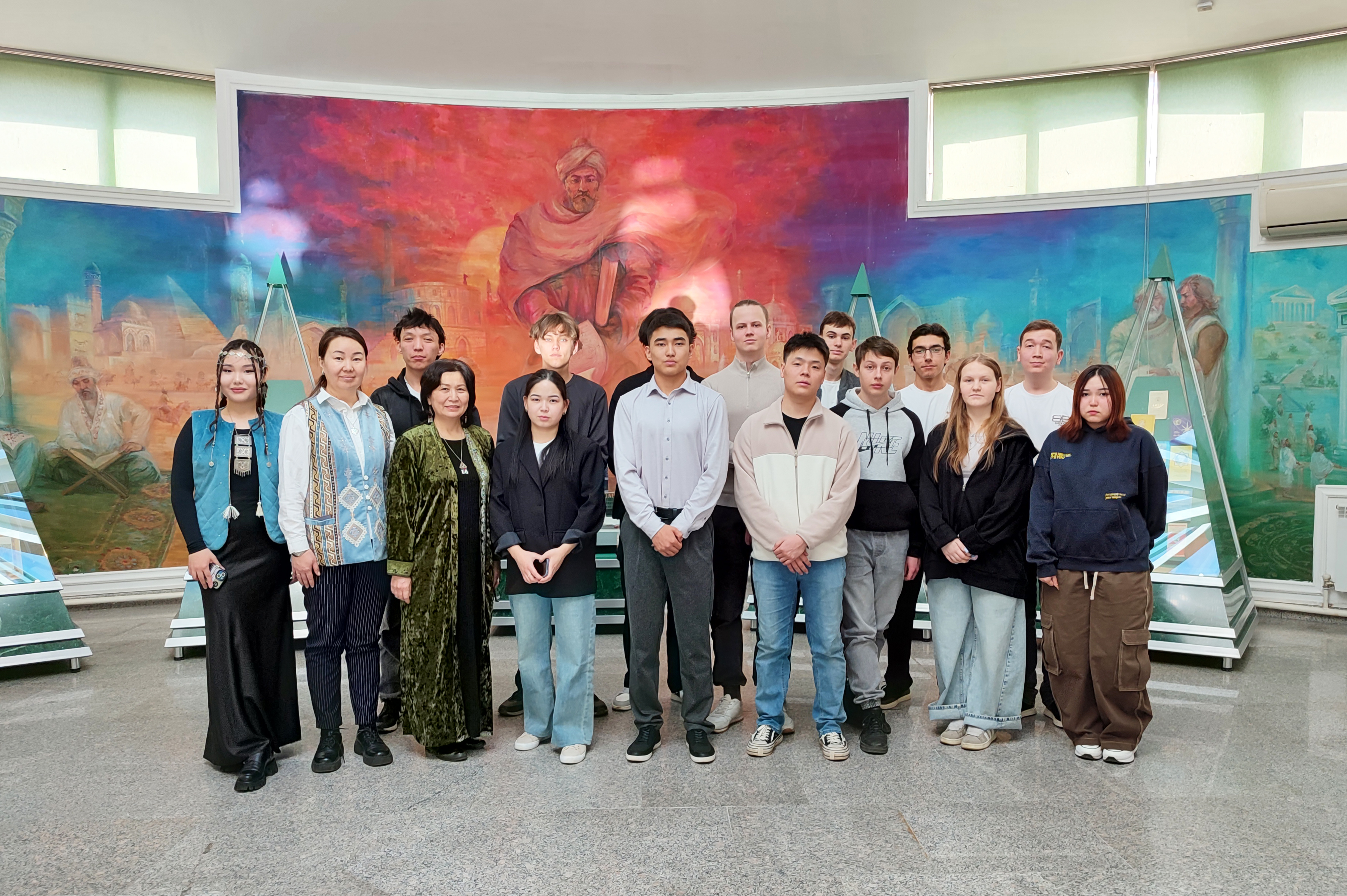 1st year students of the Higher School of Economics and Business at the KazNU Museum