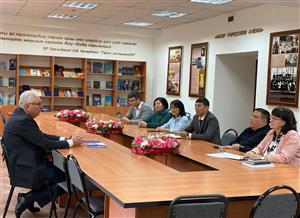he at the Department of International Relations a meeting was held with Vice-rector of the Lithuanian University of Klaipeda, Honorary Councul of Kazakhstan in Lithuania Mr. Benediktas Petrauskas.