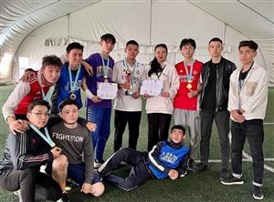 The USB team representing the Student Bureau for the Bologna Process at the Faculty of International Relations took the first place in the mini-football competition.