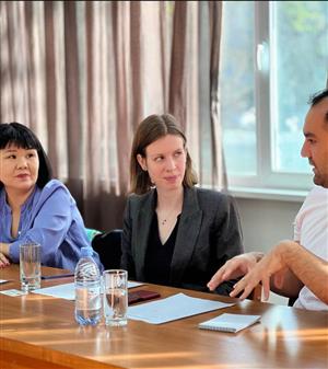 dean of IRF Zhekenov D.K. met with the Christine BOUTEILLER, Directrice du centre franco-kazakhstanais Géo-énergies et de l’Institut Sorbonne-Kazakhstan.