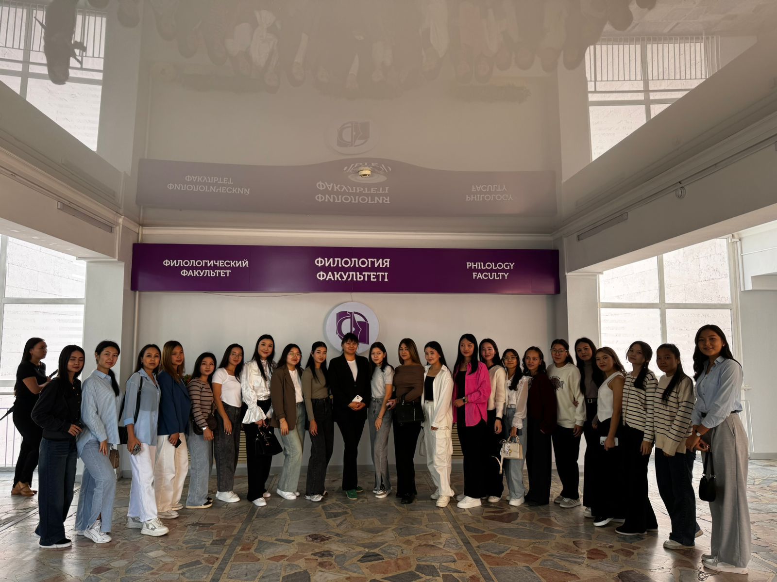 The  excursion  around the university campus for the 1st year students