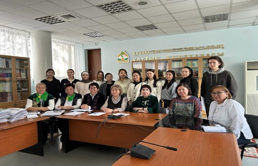 Студенты 4 курса кафедры Тюрксой прошли производственную практику в Национальной библиотеке РК