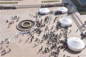 YURTS WERE CONSTRUCTED AT KAZNU