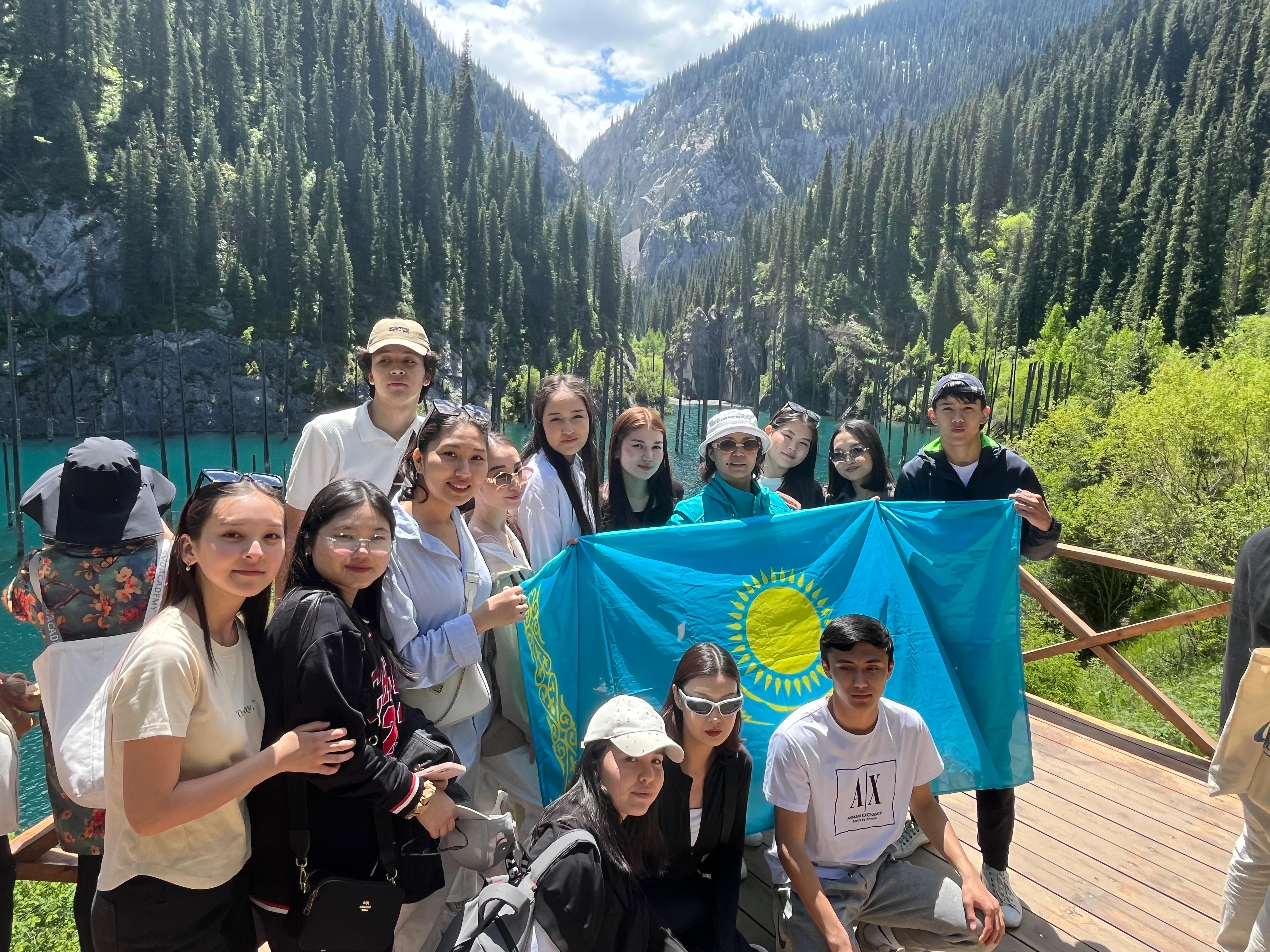 On the Day of ecologists, 1st year students organized an ecotour to Lake Kolsai and Kaindy