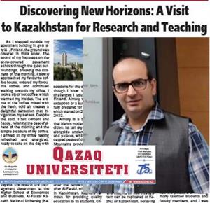 Статья профессора Айжаз Шейха в газете «Qazaq universiteti»