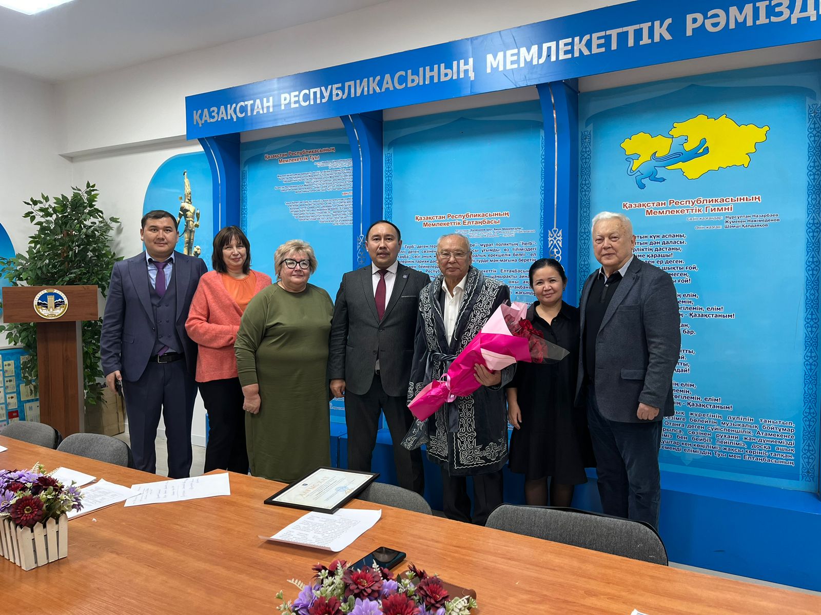 SDG-4. Kozybayev Sagymbay Kabashovich was congratulated by the staff of the Department on his 80th birthday