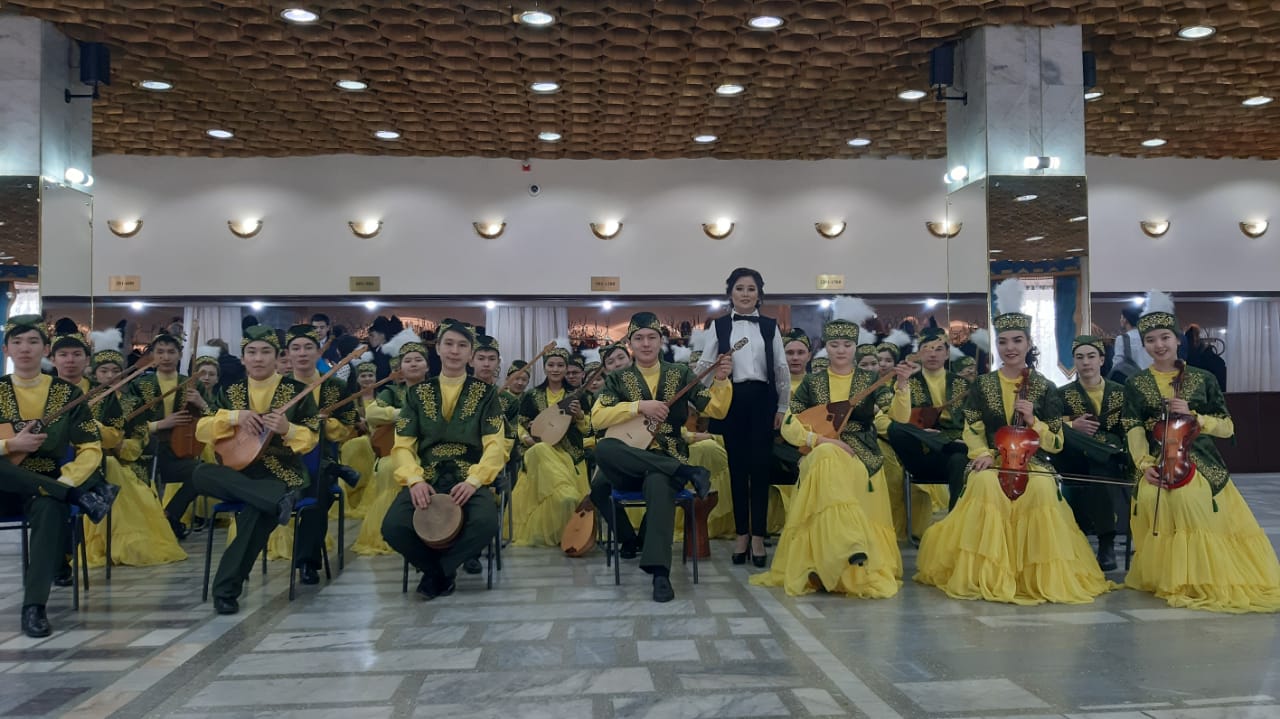«Фараби сазы» студенттік ұлттық аспаптар оркестрі өз репертуарын жаңартты