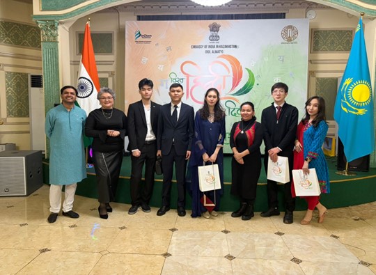 Students of Al-Farabi KazNU Took Part in the Celebration of International Hindi Language Day
