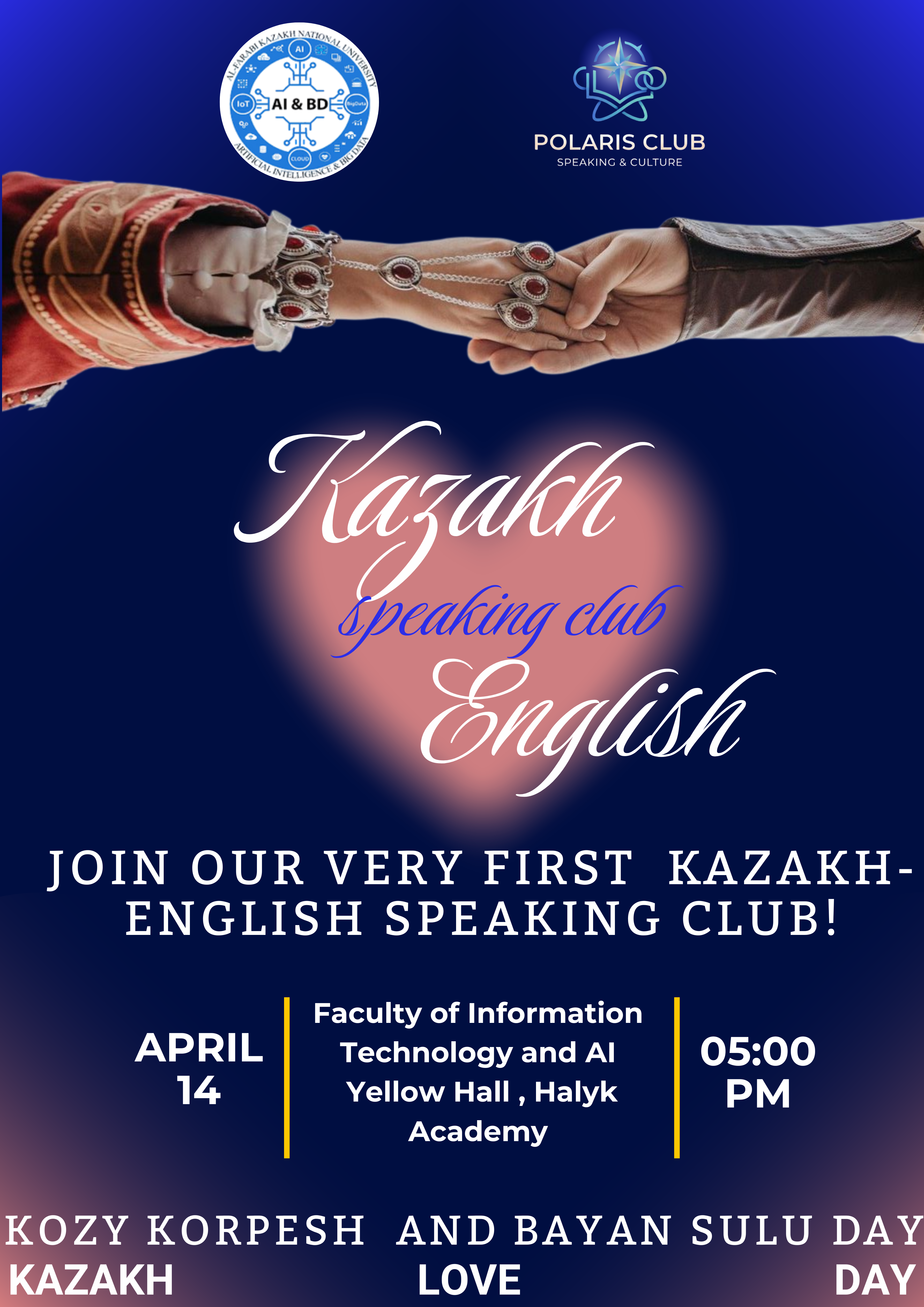 The The Polaris Club (Kazakh-English Speaking Community) is launching at Al-Farabi Kazakh National University.