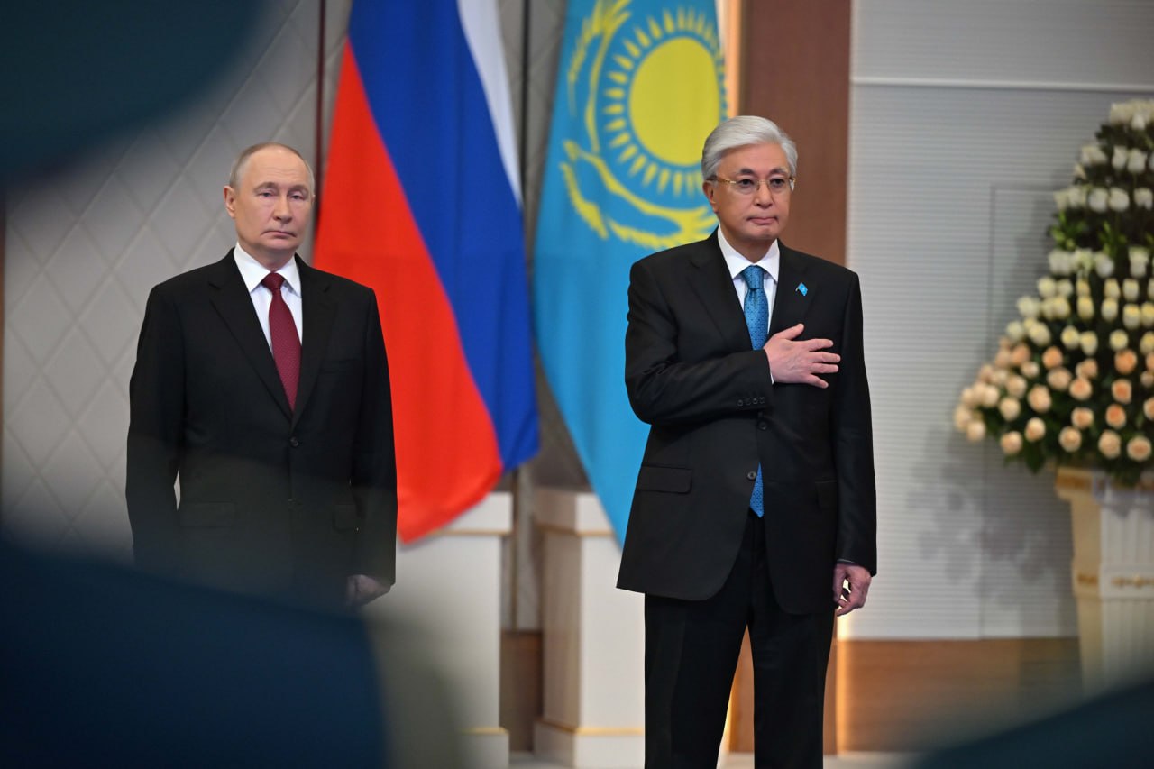 The Independence Palace hosted a solemn welcoming ceremony for the President of the Russian Federation, Vladimir Putin, who arrived in Kazakhstan on a state visit